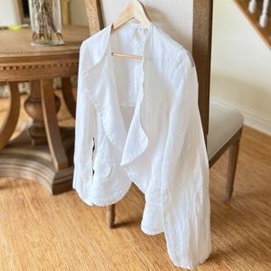 DKNY PURE white linen jacket